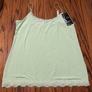 JOCKEY Stretchy Camisole Tank Top, Size Women's XL Green Spaghetti Strap NWT